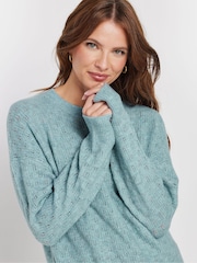 M&Co Green Mid Gauge Pointelle Jumper - Image 4 of 5