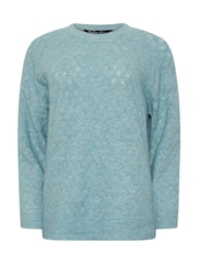 M&Co Green Mid Gauge Pointelle Jumper - Image 5 of 5