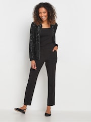 M&Co Black Sequin Bomber Jacket - Image 2 of 5