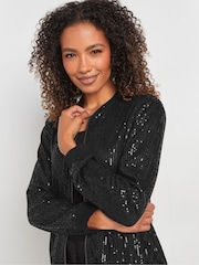 M&Co Black Sequin Bomber Jacket - Image 4 of 5