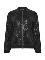 M&Co Black Sequin Bomber Jacket - Image 5 of 5