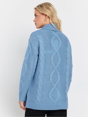 M&Co Blue Petite Longline Cardigan - Image 3 of 5