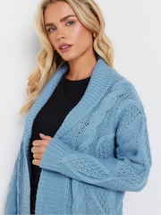 M&Co Blue Petite Longline Cardigan - Image 4 of 5