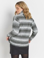 M&Co Grey Ombre Turtle Neck Jumper - Image 3 of 5