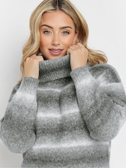 M&Co Grey Ombre Turtle Neck Jumper - Image 4 of 5