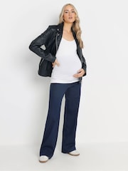 Long Tall Sally Blue Maternity Wide Leg Jeans - Image 2 of 5