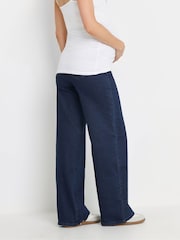 Long Tall Sally Blue Maternity Wide Leg Jeans - Image 3 of 5
