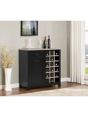 Dorel Home Black Carver Bar Cabinet - Image 1 of 6