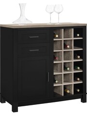 Dorel Home Black Carver Bar Cabinet - Image 4 of 6