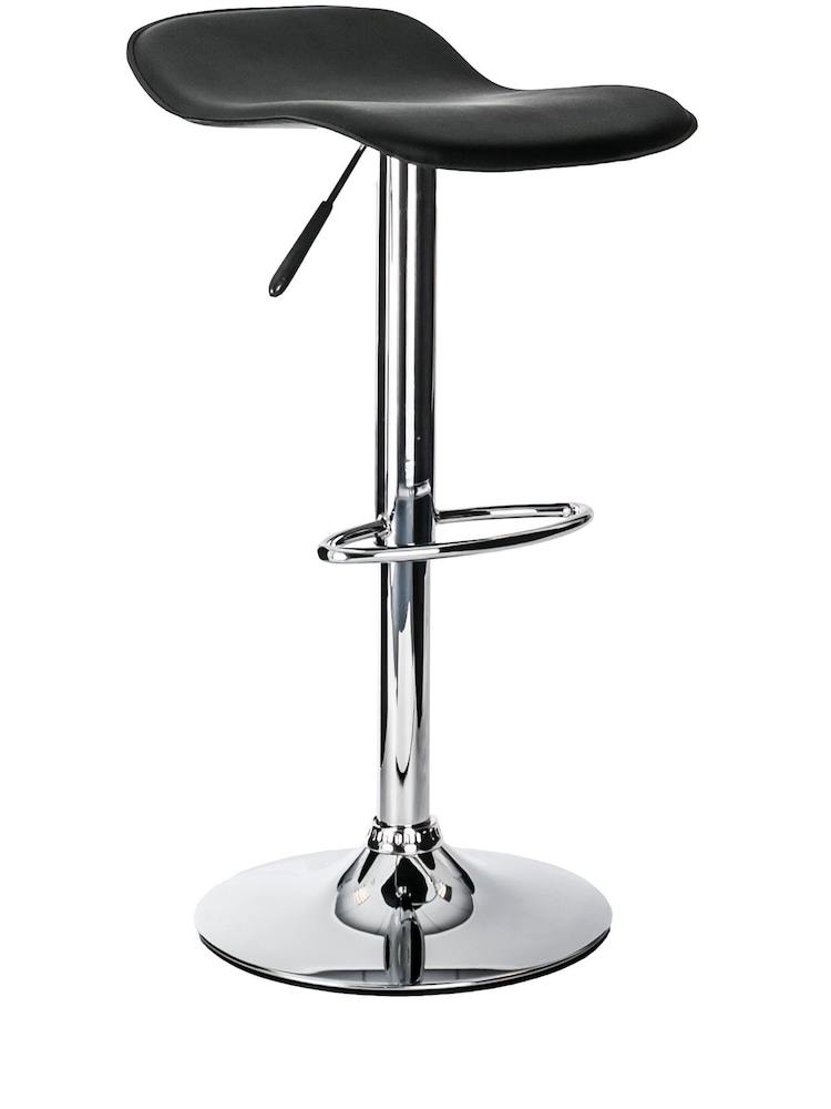 Alphason Black Ohio Leather Bar Stool - Image 2 of 6