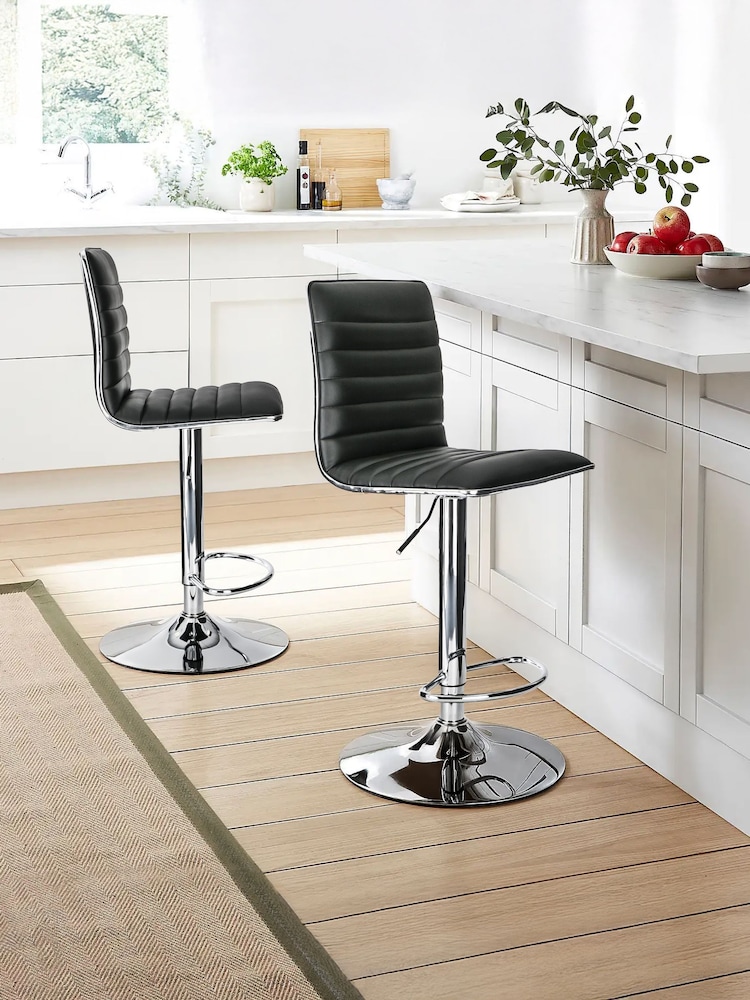 Alphason Black Colby Bar Stool - Image 1 of 5