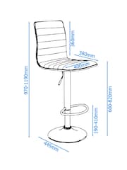 Alphason Black Colby Bar Stool - Image 5 of 5