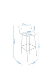 Alphason White Helena Bar Stool Stool - Image 5 of 7