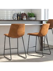 Dorel Home Caramel Maple Bowden Bar Stool - Image 1 of 5