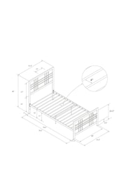 Dorel Home Black Burbank Metal Bed - Image 8 of 8