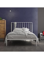 Dorel Home White Giulia Modern Metal Bed - Image 2 of 6