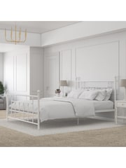 Dorel Home White Manila Metal Bed - Image 3 of 6