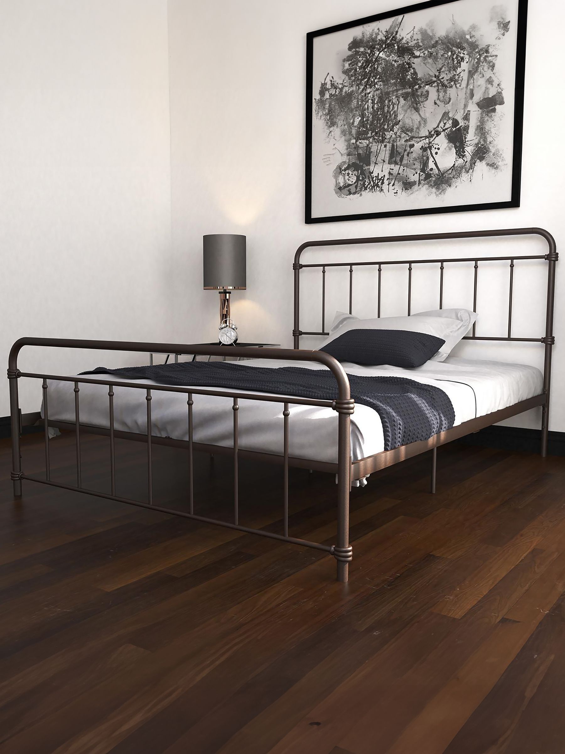 Dorel Metal Bed Frame - Double - Bronze - Small - Image 4