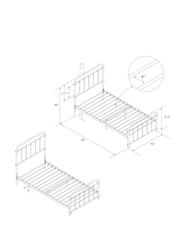 Dorel Home Bronze Wallace Metal Bed - Image 10 of 10