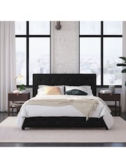 Dorel Home Black Dakota Upholstered Bed - Image 2 of 6