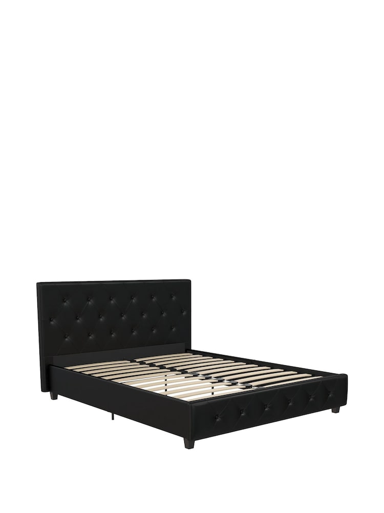 Dorel Home Black Dakota Upholstered Bed - Image 6 of 6