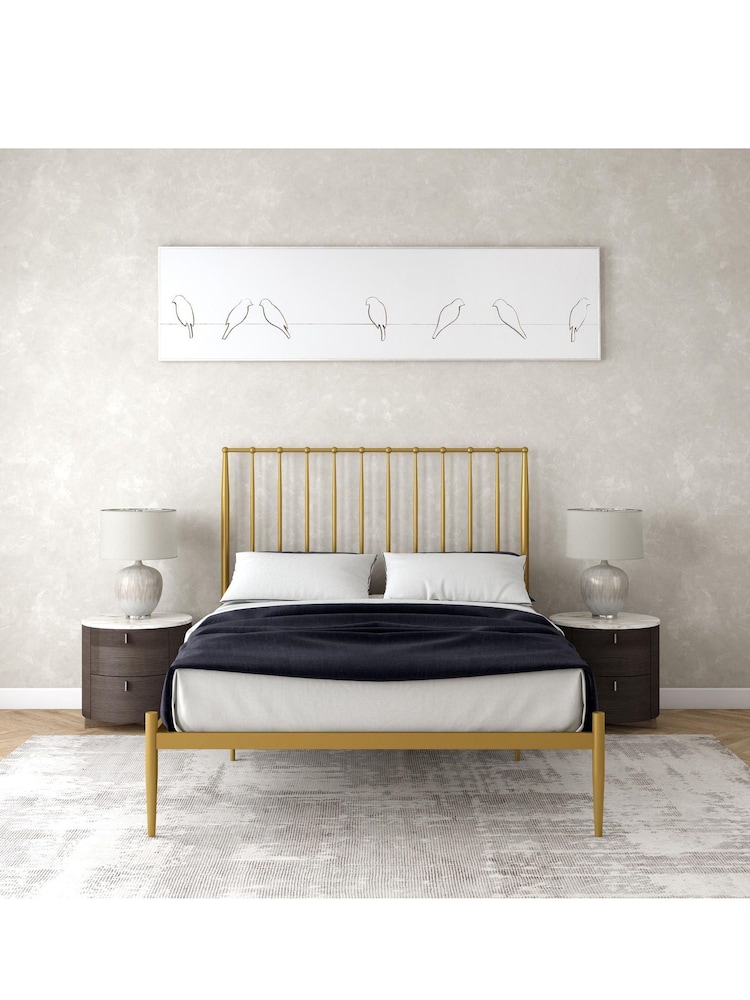 Dorel Home Gold Giulia Modern Metal Bed - Image 2 of 6