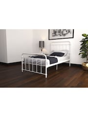 Dorel Home White Wallace Metal Bed - Image 1 of 6