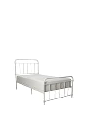 Dorel Home White Wallace Metal Bed - Image 3 of 6