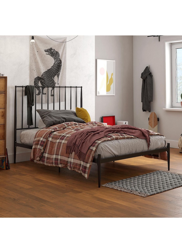 Dorel Home Black Giulia Modern Metal Bed - Image 1 of 6