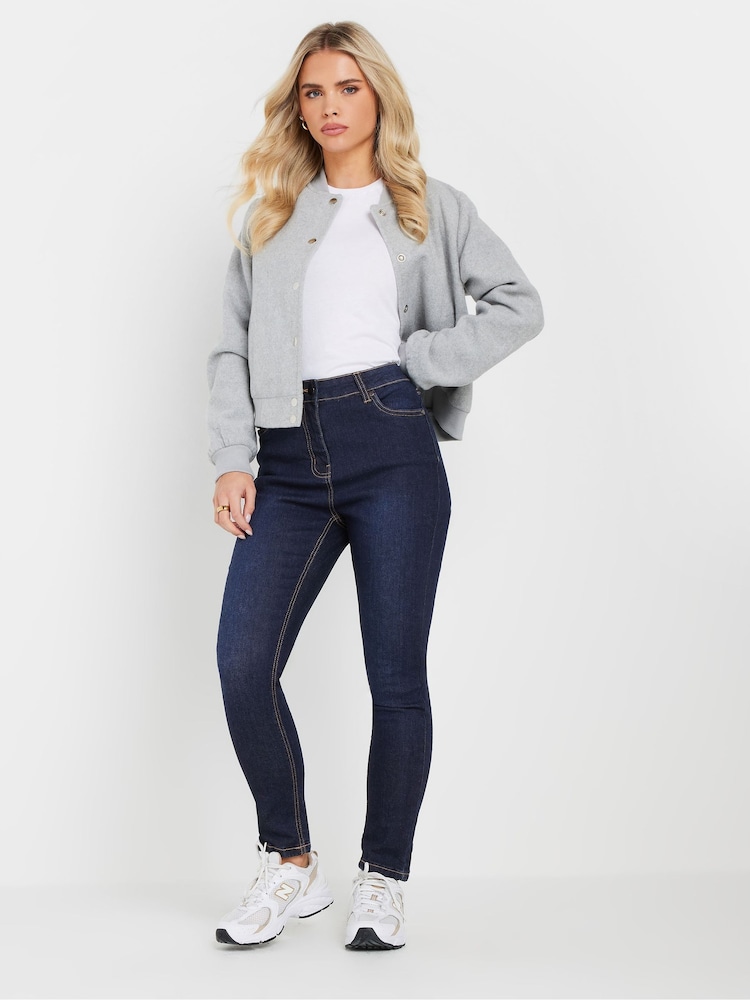 PixieGirl Petite Dark Blue Skinny Ava Jeans - Image 1 of 5