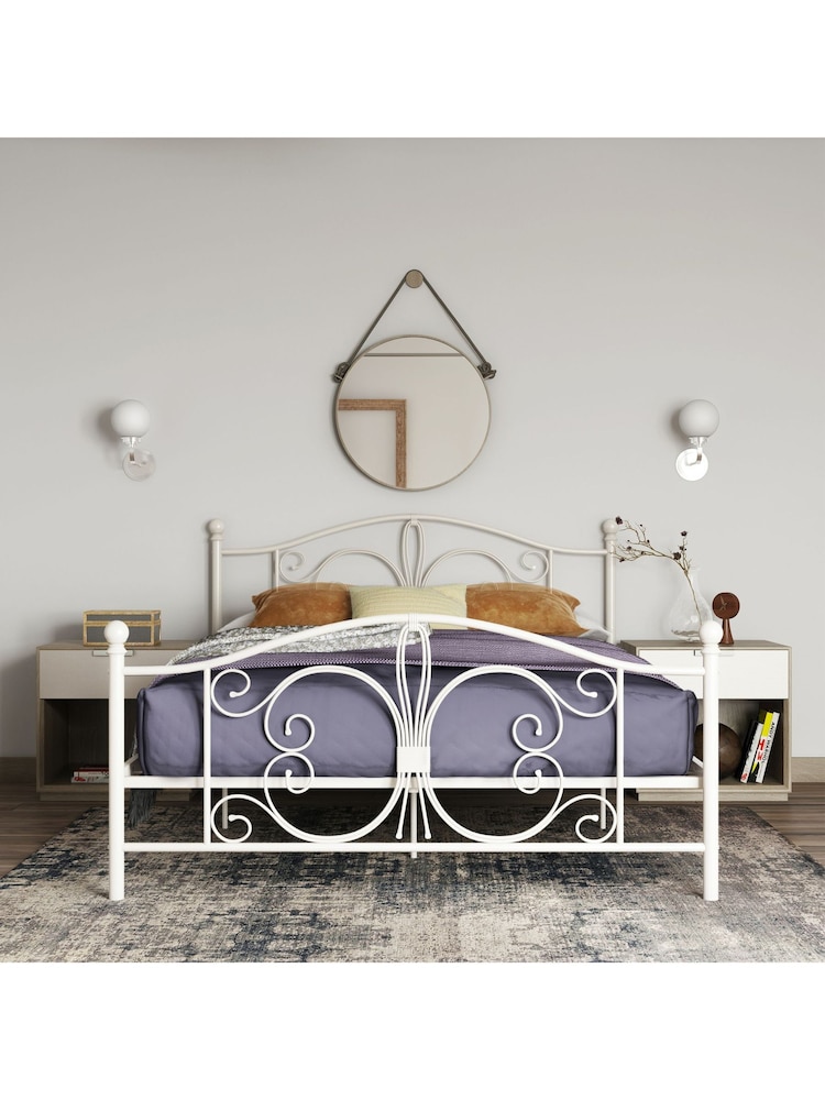 Dorel Home White Bombay Metal Bed - Image 2 of 6