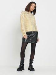 PixieGirl Petite Gold Metallic Cable Jumper - Image 2 of 5