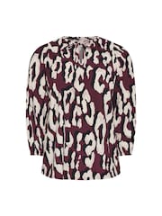 Evans Red Jersey Crepe Boho Top - Image 5 of 5