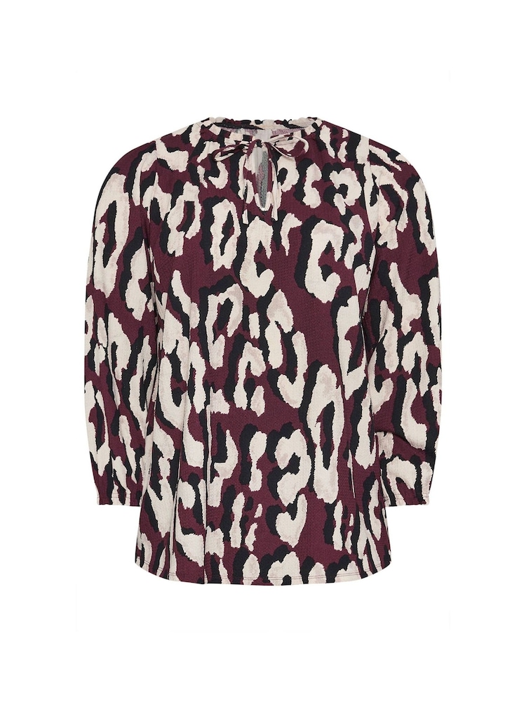 Evans Red Jersey Crepe Boho Top - Image 5 of 5