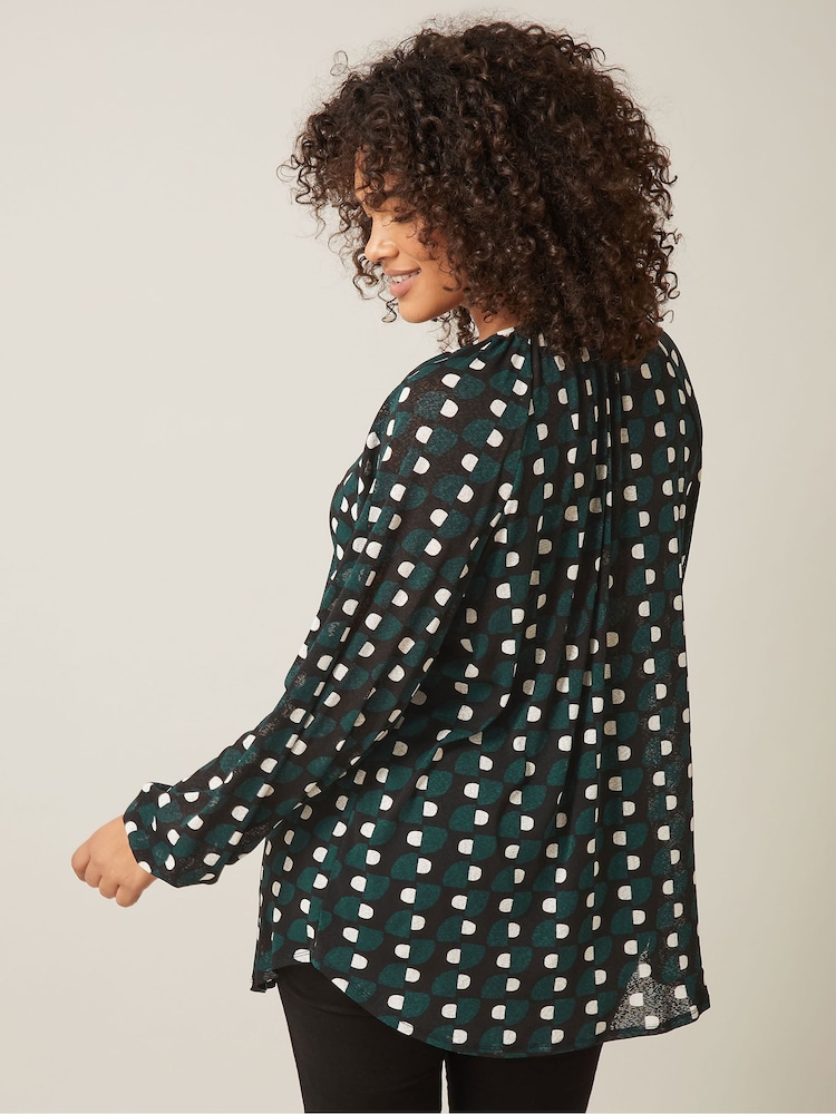 Evans Geometric Print Boho Blouse - Image 2 of 5