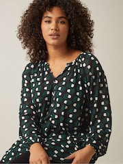 Evans Geometric Print Boho Blouse - Image 4 of 5