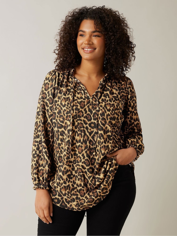 Evans Red Jersey Crepe Boho Top - Image 1 of 5