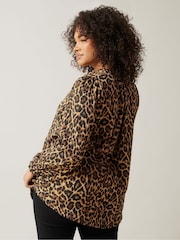 Evans Red Jersey Crepe Boho Top - Image 3 of 5