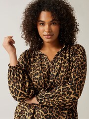 Evans Red Jersey Crepe Boho Top - Image 4 of 5