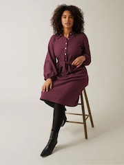 Evans Red Short Dress With Gold Buttons - Image 2 of 5