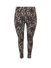 Evans Leopard Print Bengaline Brown Trousers - Image 5 of 5