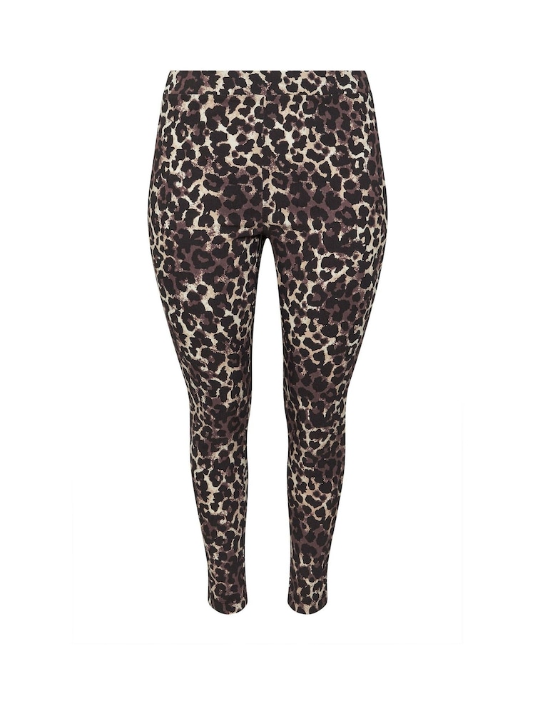 Evans Leopard Print Bengaline Brown Trousers - Image 5 of 5