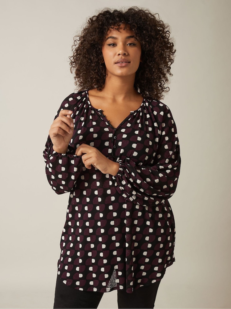 Blusa boho de Evans con estampado geométrico - Imagen 1 de 5 Blusa boho de Evans con estampado geométrico - Imagen 1 de 5