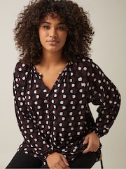 Evans Geometric Print Boho Blouse - Image 4 of 5