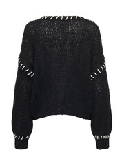 ONLY Black Contrast Stitch Knitted Jumper - Image 7 of 7