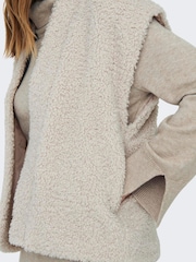 ONLY Cream Teddy Borg Gilet - Image 4 of 6