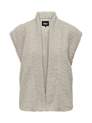 ONLY Cream Teddy Borg Gilet - Image 5 of 6