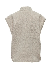 ONLY Cream Teddy Borg Gilet - Image 6 of 6