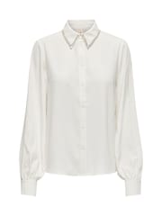 ONLY White Long Sleeve Embellished Collar Shirt - Image 6 of 7