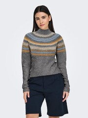 ONLY FairIsle Pattern Knitted Christmas Jumper - Изображение 1 из 5